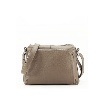 Geanta taupe din piele naturala Camelia 123 18065