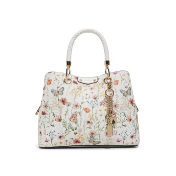 Geanta tote de piele ecologica cu accesoriu metalic detasabil Lothycan
