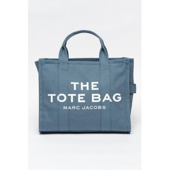 Geanta tote medie cu imprimeu logo si bareta detasabila The Canvas