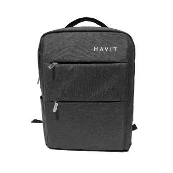 Rucsac Laptop HAVIT H0026, Rezistent la abraziune si rupere, Port USB, 340x120x430 mm, Negru