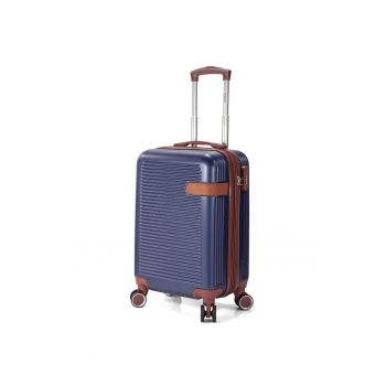 Troler mare extensibil  BZ 5824 - ABS - 75x47x30 cm - cifru - 4 roti duble 360° - bleumarin