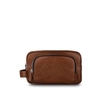 Geanta accesorii - piele naturala  SK04 maro