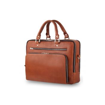 Geanta barbateasca din piele vintage pentru laptop  SL24 Shannon Maro