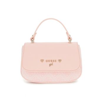 Geanta crossbody cu clapa si logo