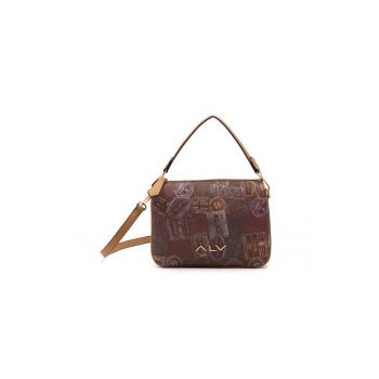 Geanta crossbody din piele ecologica cu fermoar