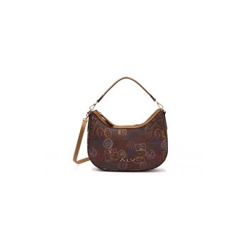 Geanta crossbody din piele ecologica cu model