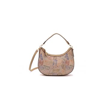 Geanta crossbody din piele ecologica cu model