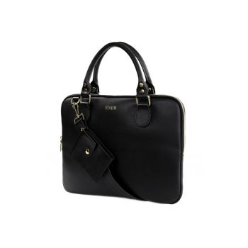 Geanta de piele pentru laptop 13 - 3' FL26 Alcamo neagra