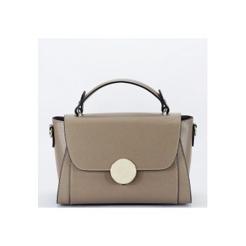 Geanta din piele naturala taupe 1590 123 18081