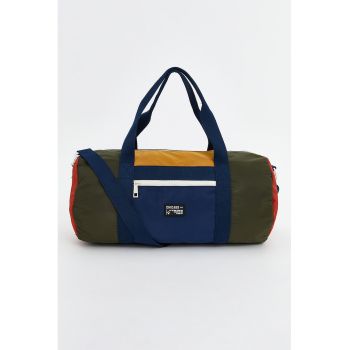 Geanta duffle cu model colorblock