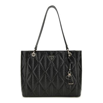 Geanta shopper de piele ecologica cu model monograma