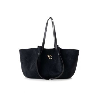 Geanta shopper din piele intoarsa ecologica