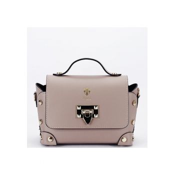 Geanta taupe din piele naturala 1616 131 18084