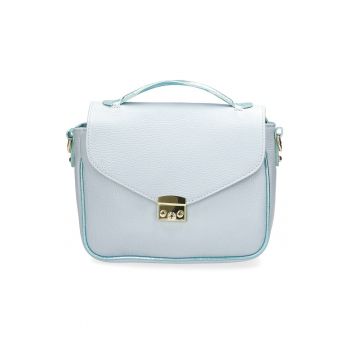Geantra crossbody de piele cu clapa 37817