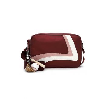 Geanta crossbody cu garnituri din material sintetic