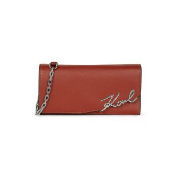 Geanta crossbody de piele cu bareta detasabila de lant