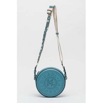 Geanta crossbody de piele cu detalii perforate