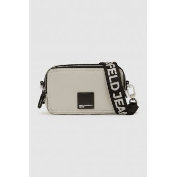 Geanta crossbody de piele ecologica cu bareta logo