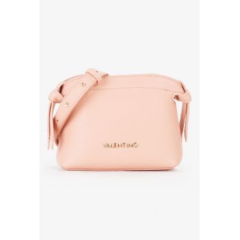 Geanta crossbody de piele ecologica cu logo metalic