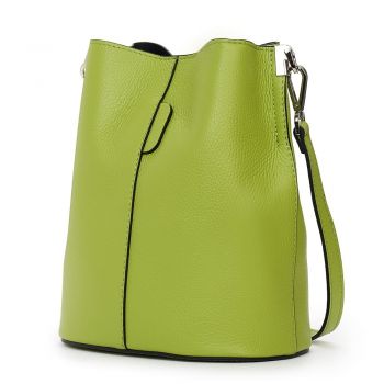 Geanta dama din piele naturala Mimosa verde deschis
