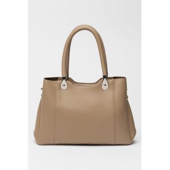 Geanta shopper de piele ecologica cu fermoar