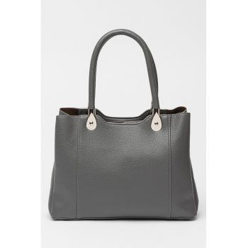 Geanta shopper de piele ecologica cu fermoar