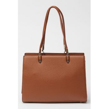 Geanta shopper de piele ecologica - Maro