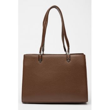 Geanta shopper de piele ecologica - Maro