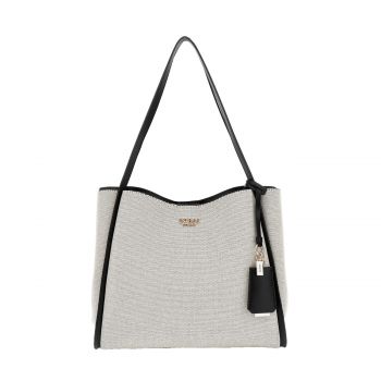 Nicolette canva shoulder bag natural/black Nicolette canva shoulder bag natural/black