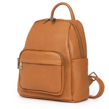 Rucsac din piele naturala Vicenzo coniac