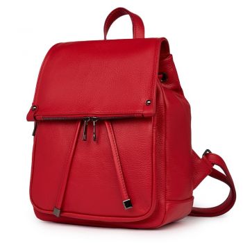 Rucsac piele naturala Jimmy rosu