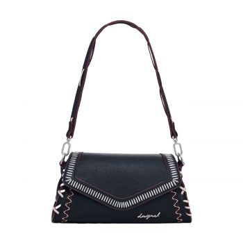 Effect bag with stitching schwarz