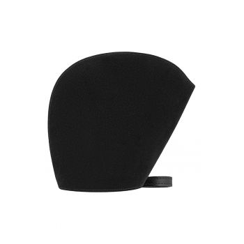 Geanta crossbody asimetrica de piele si piele intoarsa