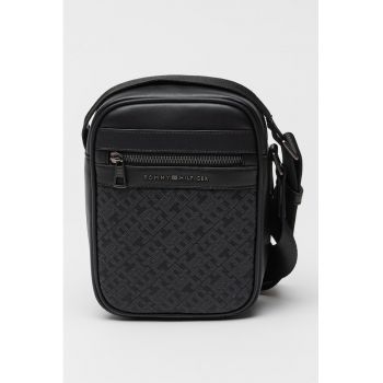 Geanta crossbody de piele ecologica cu monograma