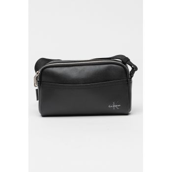 Geanta crossbody din piele ecologica cu detaliu logo