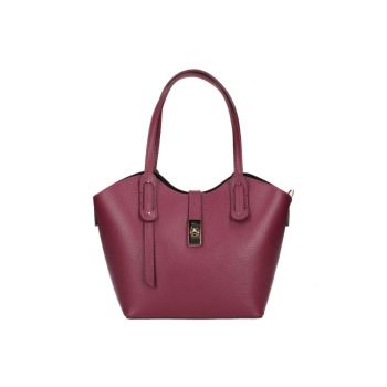 Geanta de dama, Giuly GT3790, piele naturala, Bordo