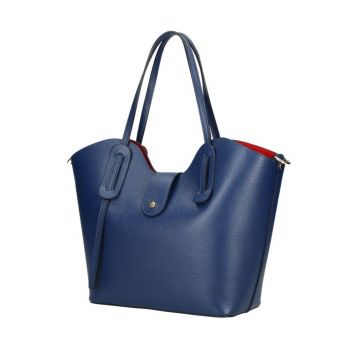Geanta de dama, Laurie GT3775, piele naturala, Albastru