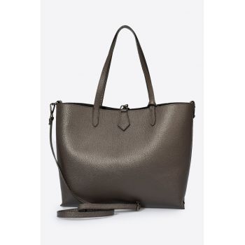 Geanta shopper de piele cu etui interior