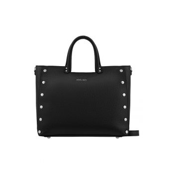 Geanta tote din piele cu nituri