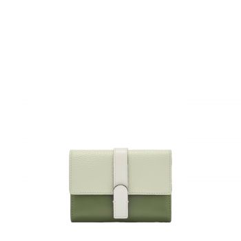 Grazia m compact wallet light salvia + oliva + panna