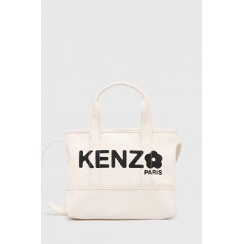 Kenzo poseta Utility Small Tote Bag culoarea bej, FE68SA910F36.03