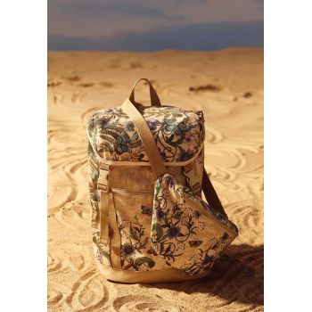 Medicine rucsac din bumbac culoarea bej, mare, modelator