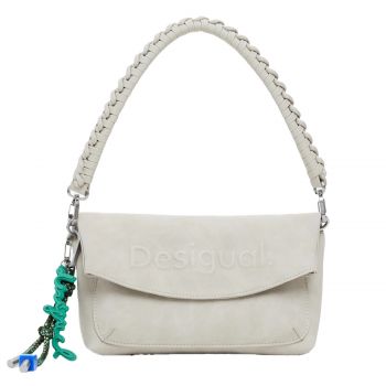 Medium faux leather bag white