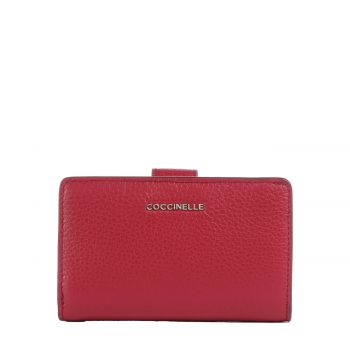 Metallic soft m compact wallet sangria Metallic soft m compact wallet sangria