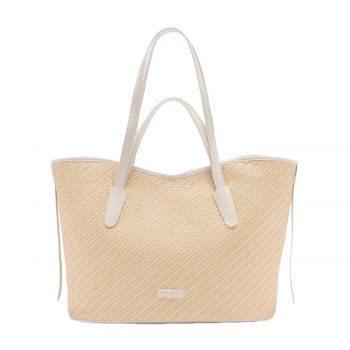 New never without bag bicolor straw large