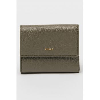 Portofel compact din piele Goccia
