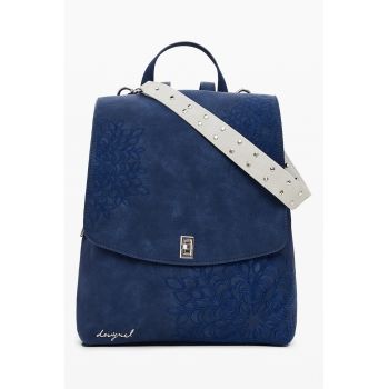 Rucsac de piele ecologica cu clapa