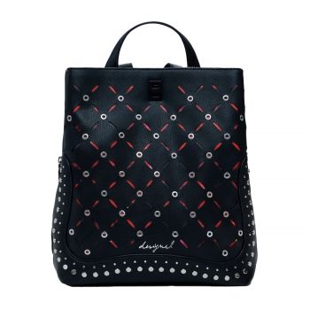 Small perforated backpack studs schwarz