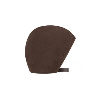 Geanta crossbody asimetrica de piele si piele intoarsa