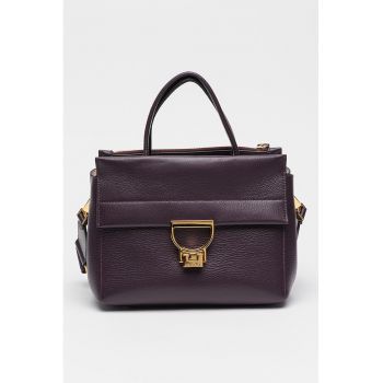 Geanta crossbody de piele cu aspect granulat Arlettis Signature